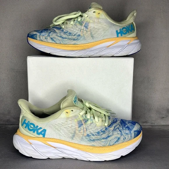 Hoka | Shoes | Hoka Blue And Cream Athletic Shoes Size 8b  display picture 2